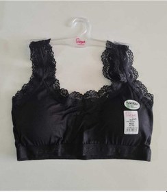 Resim 3'lü Paket Siyah Bambu Pedli Kalın Askılı Dantelli Bustiyer 5022 001 