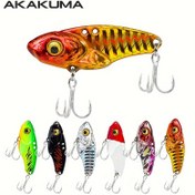 Resim 6 adet Metal VIB Yem 5g 7g 10g 15g 20g 3D Gözler Kaşık Spinner Dengeleyici Balıkçılık Yemi Batan Jig Sert Yem Balıkçılık Takımı 