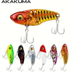 Resim 6 adet Metal VIB Yem 5g 7g 10g 15g 20g 3D Gözler Kaşık Spinner Dengeleyici Balıkçılık Yemi Batan Jig Sert Yem Balıkçılık Takımı 