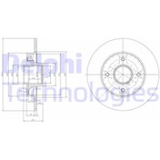 Resim Fren Dıskı 307 00-07 / 207 06-12 / C4 04-09 / Ds3 09-13 Arka Düz Abslı Poryalı Rulmanlı 249-4 Adet 424934 