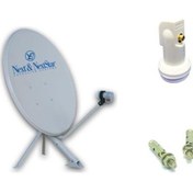 Resim Next Televizyon Çanak Anten Takım 4K Full Hd Tv Uyumlu 75Cm Çanak Anten + Lnb 