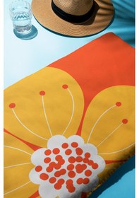 Resim Dijital Baskı Plaj Deniz Havlusu Çiçek Desenli Peştamal Hvl0182 Renkli 