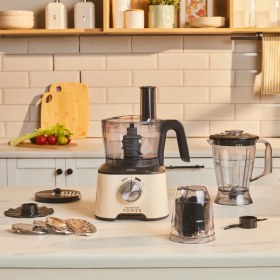 Resim Karaca Mastermaid Power 10 in 1 Mutfak Robotu 2000w 1,5 lt Kapasite Şık Tasarım Krem 
