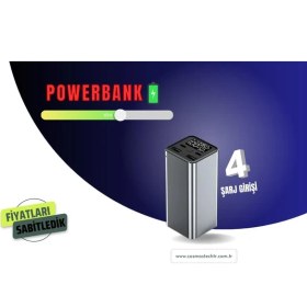 Resim Cosmostech 20000 mAh Powerbank Laptop, Macbook , Steam Deck, Rog Ally Uyumlu Taşınabilir Hızlı Şarj Cihazı - PD 65W -100W Hızlı Şarj 