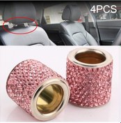 Resim 4 Adet Araba Kristal Kafa Yastık Değiştirilmiş Dekorasyon Pink 