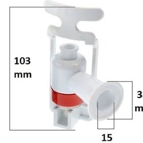 Resim Arçelik Uyumlu Su Sebili Musluğu Sıcak Soğuk Mavi Kırmızı Ithal - 552278395 
