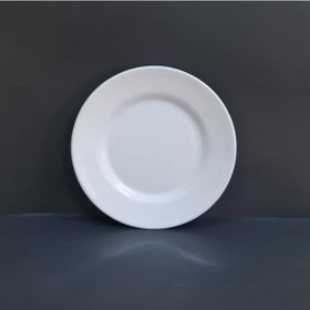 Resim 6 Adet Kırılmaz Melamin Çizgi Tatlı & Yemek Servis Tabağı 25 Cm - Beyaz Beyaz 