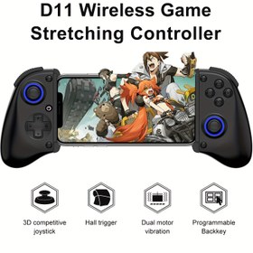 Resim MAGIC BLOCK Mobil Oyun Kumandası Hall Etkisi Joystick ile, Kablosuz 5.2 için Çoklu Platform Kablosuz Gamepad, Ergonomik Tasarım, Tendonitis Önleme Turbo/Macro, Çift Titreşimli Teleskopik Oyun Tutucu (Siyah/Beyaz) 