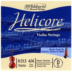 Resim D'Addario H313H Helicore Tek Keman Re (D) Teli (4/4 - Heavy) | Maksimum Projeksiyon Güçlü Gövde Yapısı ve Uzun Ömürlü Çelik Çekirdek 