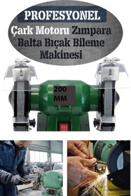Resim MOONSHOP Alman Turbo-3000 Çark Motoru Zimpara Balta Bıçak Bileme Makinesi Tas Motoru Taslama 200 Mm 