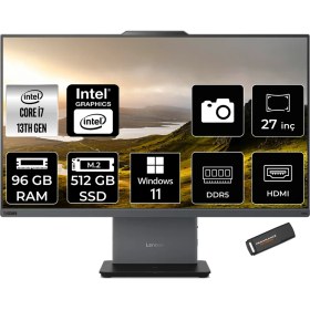 Resim Lenovo Thinkcentre Neo 50A Gen 5 i7 13620H All In One Bilgisayar 96GB RAM 512GB SSD 27" FHD Win11 Home + Per4 USB 12SA000RTRP377 