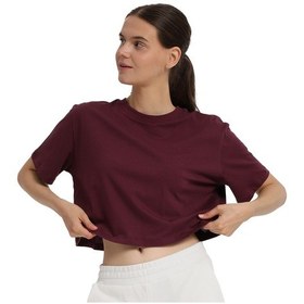 Resim Sportive Sedona Cropped Kadın Bordo Günlük Stil T-shirt 25kk1034-brd 1776529 Bordo 