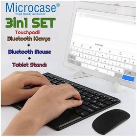 Resim Microcase Huawei Matepad 11.5 2025 İçin Bluetooth Touchpad Klavye Tr Sticker +bluetooth Mouse+tablet Standı- Al2766 Lazer 