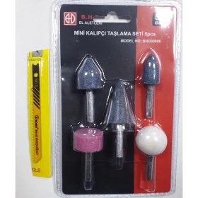 Resim Makro Yapı 5 Parça Mini Kalıpçı Taşlama Seti Uç Vızvız Seti ve Dekupaj Ucu 
