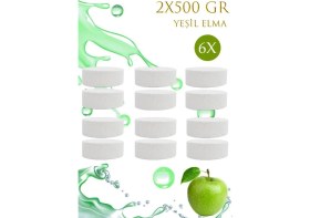 Resim Saban Nem Alıcı Rutubet ve Küf Önleyici Yedek Tablet Yeşil Elma (2 x 500) 6'lı 