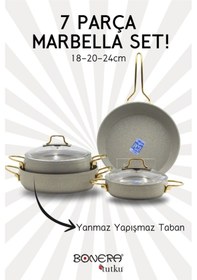 Resim Marbella 7 Parça 18-20-24 Cm Ten. 24cm Tav. Set Güveç Model Gümüş 