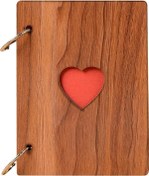 Resim Jms Dıy Fotoğraf Albümü Ahşap Kapak Yıldönümü Karalama Defteri 6 İnç Kendinden Yapışkanlı Resimli Kitap Vintage Kalp 