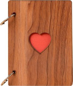 Resim Jms Dıy Fotoğraf Albümü Ahşap Kapak Yıldönümü Karalama Defteri 6 İnç Kendinden Yapışkanlı Resimli Kitap Vintage Kalp 