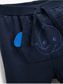 Resim Koton Jogger Eşofman Altı Fil Baskılı Kanguru Cepli Beli Bağlamalı Lacivert 3smb40008tk 3SMB40008TK720 Lacivert 