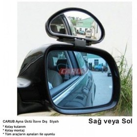 Resim Ayna Üstü İlave Dış Oval 12 5 Cm Sürücü Eğitmen Siyah 