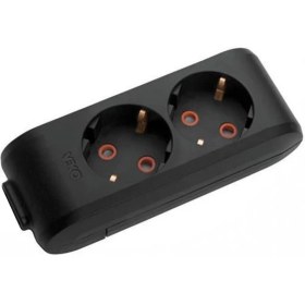 Resim Viko ML-90133200 Multi-Let 2li Priz Çocuk Korumalı Topraklı Klemensli Siyah Grup Priz 