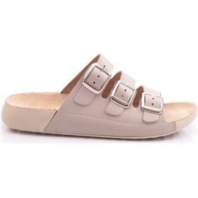 Resim Dgn P29 Kadin Tokali Üç Bantli Terlik P29-1512-R0152 Bej 