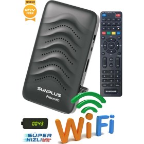 Resim Sun Plus Falcon Çanaklı-Çanaksız Wi-Fi Dahil Full Hd Uydu Alıcısı (Sınırsız Sinema Paketli) 