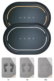 Resim Genel Markalar Lüks Kalite Kauçuk Tabanlı Kaydırmaz, Hızlı Kuruyan, Diatom Banyo Abdest Paspası (1 ADET) 