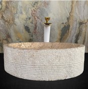 Resim SİPAHİMARBLE Noche Traverten Dışı Taramalı Iç Dizayn Lavabo 
