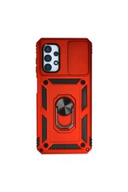 Resim artlab Art Galaxy A23 4G Kılıf Pars Lens Yüzüklü Silikon - Kırmızı Lab 