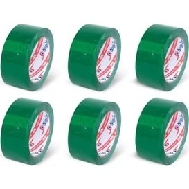 Resim TeknoKapsül 45 mm x 100 mt Yeşil Koli Bandı 6 Adet 