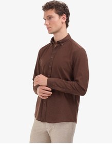Resim Pierre Cardin Erkek Koyu Kahverengi Gömlek Desenli 50320941-vr084 