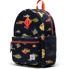 Resim Herschel Heritage™ Çocuk | Su İtici Kumaş Sırt Çantası, 15 L - Balık Desen Lacivert / OS 