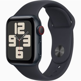 Resim Apple Watch SE GPS + Cellular 40 mm Alüminyum Kasa ve Spor Kordon - M/L Gece Yarısı 