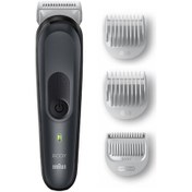 Resim Braun BodyGroomer 3 BG 3350 Skinshield Teknolojisi 3 Ek Parçalı Vücut Bakım Seti Siyah 