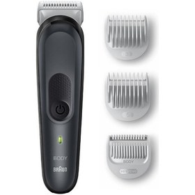 Resim Braun BodyGroomer 3 BG 3350 Skinshield Teknolojisi 3 Ek Parçalı Vücut Bakım Seti Siyah 