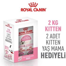 Resim Royal Canin BOX Kitten Yavru Kedi Maması 2 Kg + 2 Adet Royal Canin Kitten 85 Gr Yaş Mama 