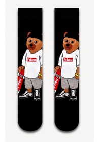 Resim Teddy Bear Desenli Kolej Çorap 001 