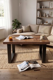 Resim Yurudesign Marken B Ofis Sehpası Metal Ayaklı Barok 