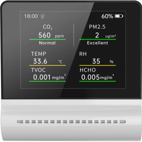 Resim Ayt Noyafa JMS16 Hava Dedektörü 4 In 1 Formaldehit Karbon Dioksit Partikül Testi 