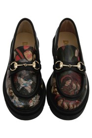 Resim Dogo Kadın Vegan Deri Siyah Loafer - Pure Reflection Tasarım 