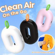 Resim 1 adet IONKINI Taşınabilir Hava Temizleyici Şanslı Kolye, USB Şarj Edilebilir Mini Giyilebilir Hava İyonizörü Çantalar, Sırt Çantaları, Anahtarlık - Çalışma, Yoga, Meditasyon için Negatif İyon Temiz Hava Aksesuarı - Kadınlar ve Erkekler için Unisex Hediye 