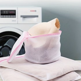 Resim Çıtçıtlı 4 Adet Çamaşır Torbası Seti - Hassas Kıyafetler, İç Giyim ve Giysiler için Dayanıklı Yıkama Koruyucular - Çamaşır Makineleri için Mükemmel, Çamaşır Torbaları 