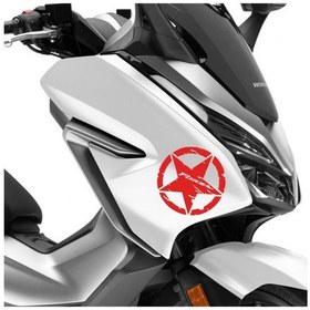 Resim Deeb Army Forza Yıldız Sticker Etiket Mat Kırmızı 2 Adet 