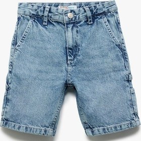Resim Koton Cep Detaylı Pamuklu Denim Şort Orta İndigo 5skb40003td İndigo 