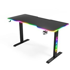 Resim Karr Gaming Ion RGB Aydınlatmalı 160x70 CM Oyuncu Masası Siyah 