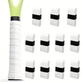 Resim 11'li Paket Tenis & Pickleball Tutma Bantları - Kaymaz Ter Emici Padel, Golf, Beyzbol, Balıkçılık Çubuğu için Raket Sarar - Karışık/Beyaz/Siyah Renkler, Tenis Aksesuarları, Spor Ekipmanı Kavrama Bandı, Basit Tasarım, Dayanıklı Tutuş Bandı 