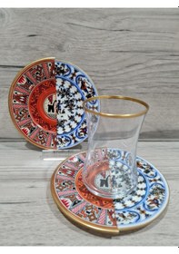 Resim Konyax Çay Seti 12 Parça 6 Kişilik Nora Renkli 