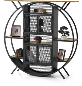 Resim Levent Mobilya MEK 6 Raflı Metal Kapaklı Kitaplık 120cm 