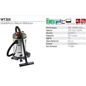 Resim Lavor WT30X Islak Kuru Elektrik Süpürgesi, 800-1600 W 